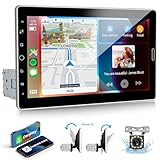 VECHTEL Autoradio 1 Din mit Carplay Android Auto, 10,1 Zoll IPS Einstellung...