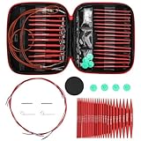 Agatige Stricknadel-Set, 40 cm/60 cm/80 cm/100 cm, abnehmbare kreisförmige...