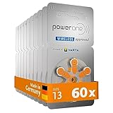 Power one Hörgerätebatterien Typ 13 orange, Batterien 60 Stück...