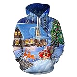 YEBIRAL Herren 3D Druck Hoodie Weihnachten Kapuzenpullover Bedruckt mit...