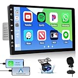 Hikity Autoradio 1 Din mit Carplay und Android Auto, 9 Zoll Bildschirm...