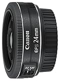 Canon EF-S 24mm F2.8 STM Pancake-Objektiv (52mm Filtergewinde) schwarz,...