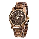 LeeEv Holzuhren Uwood Serie 40mm Unisex Natürliche Handarbeit Holz Uhr mit...