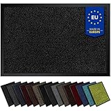 Hochwertige Fußmatte anthrazit-schwarz 40x60 groß für Innen & Außen -...