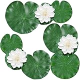 Barlone 9 Stück Seerosen Künstlich, Künstliche Seerosen, Schwimmende...