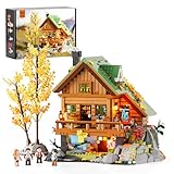 FUNWHOLE Mountain Cabin Bauklötze Set, 2255 PCS BergHütte Klemmbausteine...