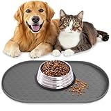 AVYDIIF Napfunterlage Hund Katzen, rutschfeste Futtermatte Silikon für...