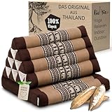 livasia Thaikissen mit 1 Auflage - 75x50x8cm - Dreieckskissen mit...