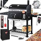 KESSER® Grillwagen BBQ Smoker XXL Holzkohlegrill mit Deckel, Rädern,...