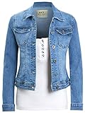 SS7 Damen Jeansjacke (36, Blau Denim)