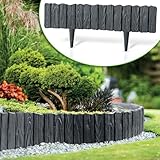 GardenPlast® WoodPalisade - Rasenkante Gartenpalisade Palisade...