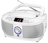 Dual 74582 P 49-1 Boombox mit CD-Player (UKW-Radio, LED-Display, Netz- oder...