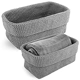 2PCS Aufbewahrungskorb Geflochten, Korb Aufbewahrung Gästehandtuch, Korb...