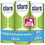 Claro Classic Geschirrspülpulver - Biologisch Abbaubar - 3x...