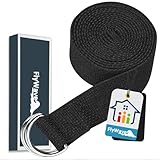 FlyWave Premium Yogagurt, Haltbares Baumwoll-Yoga Gurt mit Metall D-Ring,...