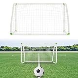 Aufun Fußballtore aus PVC 2.45m x 1.55 m, Garten Handballtor mit Torwand...