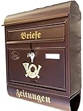 Eigenmarke Großer Briefkasten/Postkasten XXL Kupfer/Bronce mit...