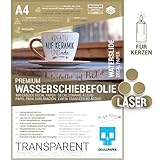 SKULLPAPER® Wasserschiebefolie TRANSPARENT für Laserdrucker - hauchdünn...