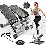 LEADZM Mini Stepper Mit Silent-Pad für Zuhause, 2 in 1 Fitness Stepper mit...