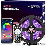 Diyife LED Strip, [Fernbedienung & App-Steuerung] 3M RGB LED Streifen,...