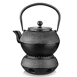Velaze Teekanne aus Gusseisen mit Heizung, Teekessel im japanischen Stil...