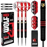 RED DRAGON Wolf Pack 22g Steeltip Messing Dart Set - Dartpfeile mit Dart...