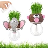2 Stück Graskopf Kinder Puppenpflanze Graskopf Wachsende Grasköpfe...