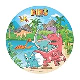 Dekora, Dinosaurier Essbare Oblate, Geburtstagskuchendeko für Kinder,...
