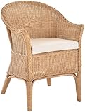 Rattan-Sessel Natur Esszimmersessel Korb-Sessel Rattanmöbel Rattansessel...