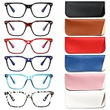 COJWIS 6 Pack Lesebrille Damen Herren Blaulichtfilter Brille...