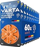 VARTA Hörgerätebatterien Typ 13 orange, Batterien 60 Stück Vorratspack,...