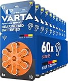 VARTA Hörgerätebatterien Typ 13 orange, Batterien 60 Stück Vorratspack,...