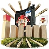 Liebholz® Original Kubb Wikinger Wurfspiel [TESTSIEGER] inkl. Tragebeutel...