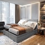 TRADA Adele Boxspringbett 140x200 Elektrisch verstellbar Taschenfederkern...