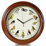 Out of the blue 79/3151 - Wanduhr mit Vogelstimmen, Durchmesser ca. 33 cm,...