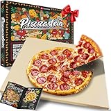 Heidenfeld Pizzastein | Pizza Stein für Backofen und Grill - Cordierit -...