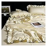 OPIGJUFD Kühlende Decke Gerüschte Sommer-Kühldecke, Gewaschene Seide,...