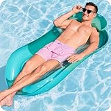 KRUMAD Luftmatratze Wasser mit Kopfstütze 150x70 cm, Pool Matratze mit...