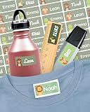 melu kids® Namensaufkleber für Kinder - Kleidung & Gegenstände (60...