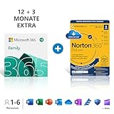 Microsoft 365 Family 12+3 Monate | 6 Nutzer | Mehrere PCs/Macs, Tablets &...