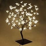 60cm LED Baum Bäumchen Mit 90er Blüten Blütenbaum Kirschbaum Lichterbaum...