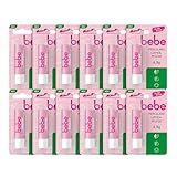 bebe Perlglanz Lippenpflege (12 x 4,9 g), Lippenpflegestift mit...