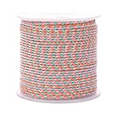 Ornazy Bunte Baumwollschnur aus Polycotton, 4-lagig, gedreht, 1,5 mm,...