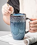 Zibaobeter 600ml Becher Kaffeetasse Retro Keramik Große Kapazität Becher...