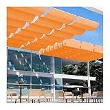 LXBAMKEA Einziehbares Wellen-Sonnensegel, Teleskop Überdachung Pergola...