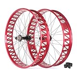 QHYRZE 26 Zoll X 4,0-4,9' Fatbike Laufradsatz Scheibenbremse Schneerad...