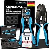 ALPHATEC® Crimpzange Set mit Wechselbacken inkl. automatische...