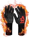 Beesgarden Grillhandschuhe Hitzebeständig bis 800°C Extrem...