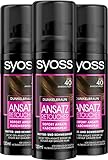 Syoss Ansatz Retoucher Kaschierspray Dunkelbraun Stufe 1 (3 x 120 ml),...