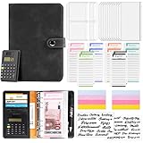 A6 Budget Binder mit Taschenrechner Budget Planner Deutsch, Lederbudget...